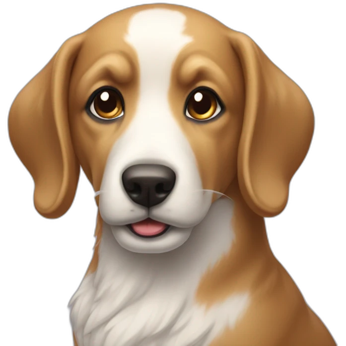 Chien sur une licorne emoji