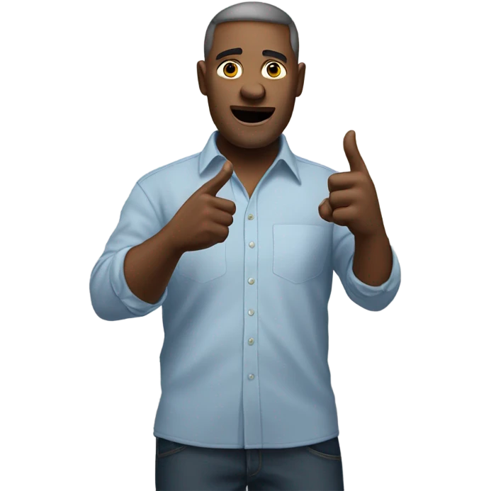 A man claiming  emoji