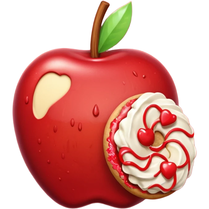 Candy apple cookie emoji