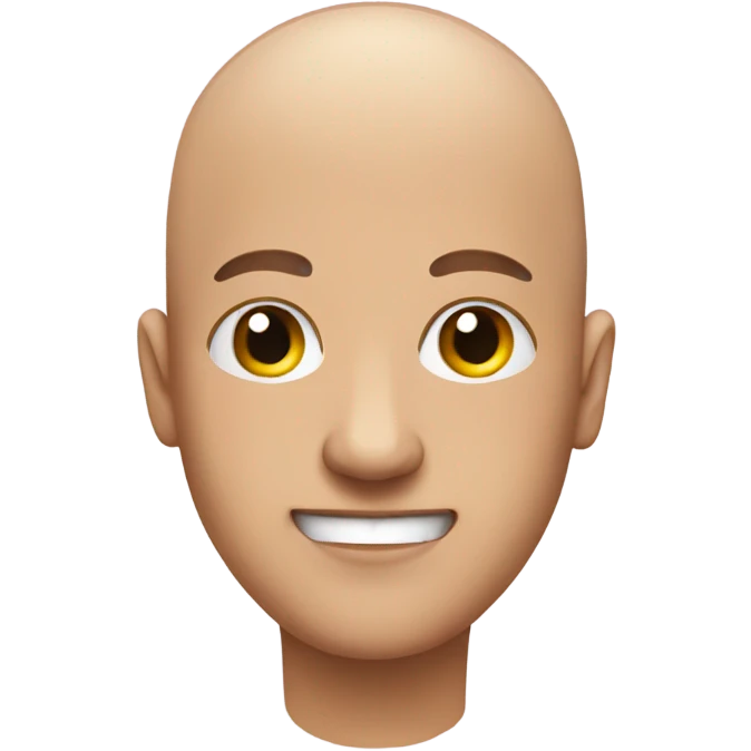 a bald with a toilet body emoji