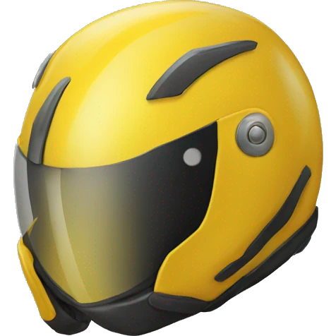 Yellow motorcycle helmet emoji