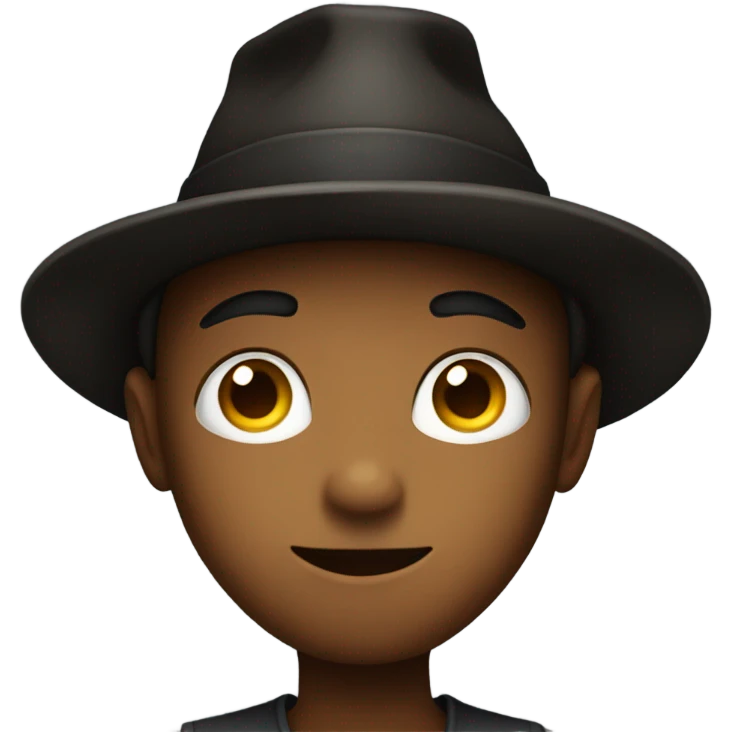 mysterious boy in a hat emoji