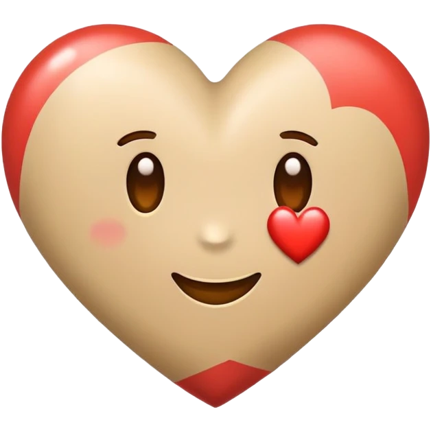Hazme un emoji que tenga  un corazón de color café al lado de este un corazón de color beig y al lado de este un corazón de color blanco  emoji
