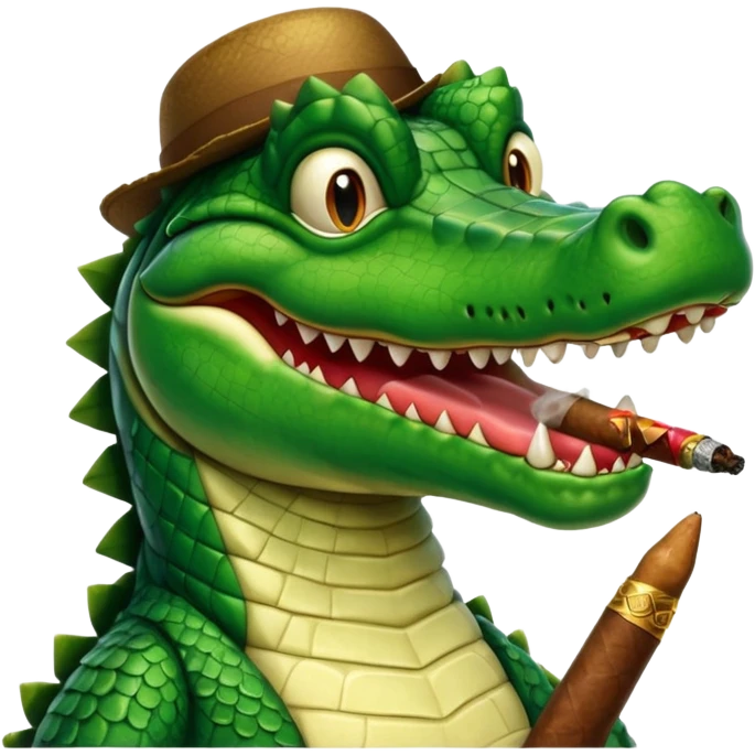 Croc smoking  emoji