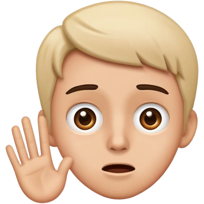 person accidentally interrupting a conversation, surprised expression emoji