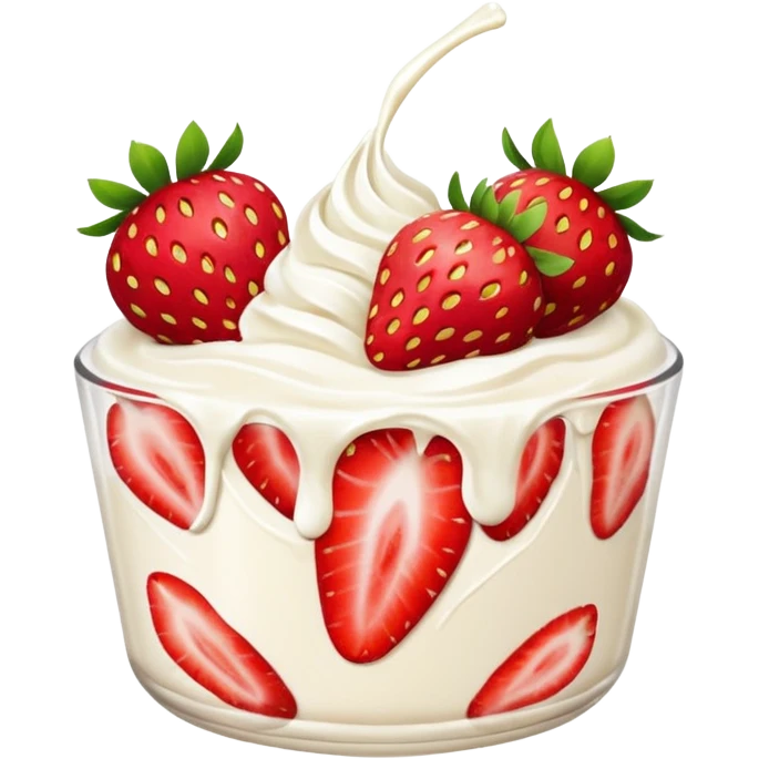Fresas con crema emoji