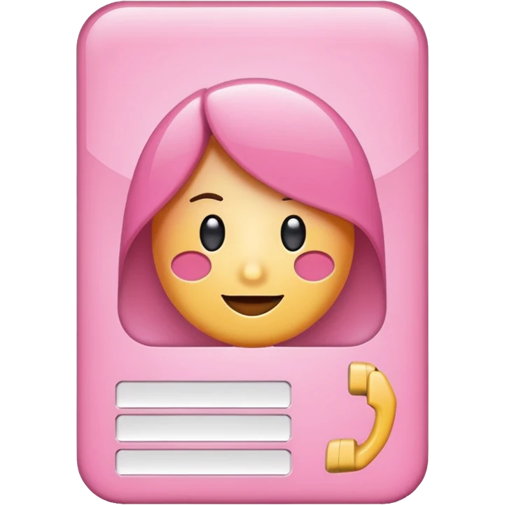 Pink caller Id card
 emoji