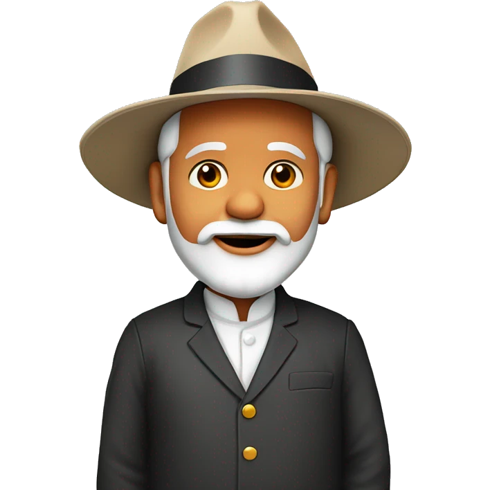 Narendra modi with hat emoji