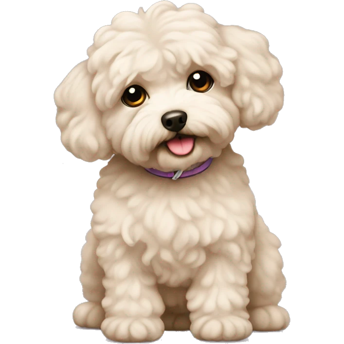 Creamy maltypoo emoji