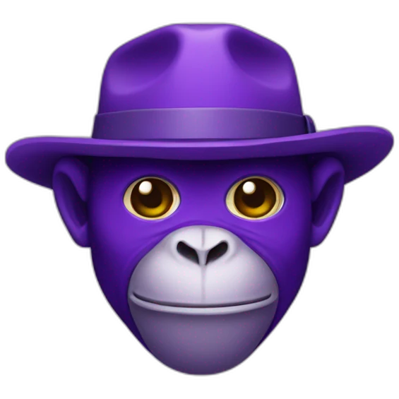 purple anonymous incognito monkey head emoji