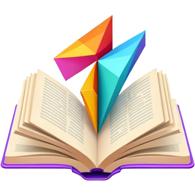 Open book turns into magic shapes emoji