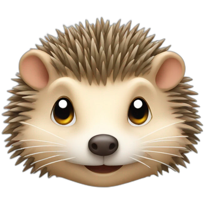 Front face of a smiling hedgehog  emoji