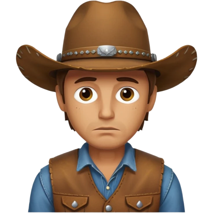 Sad cowboy emoji