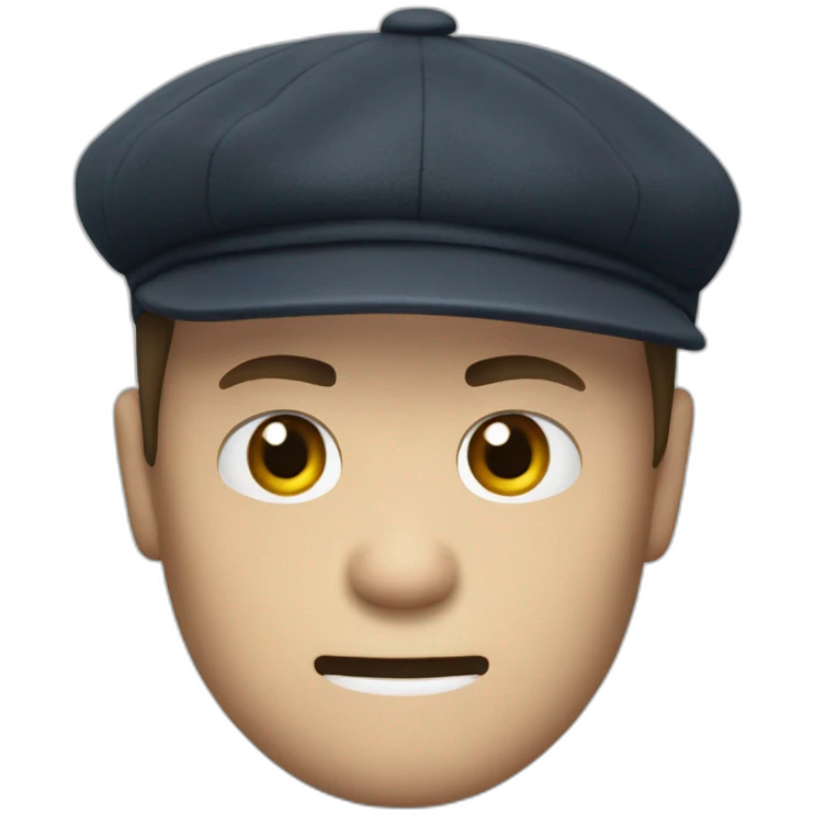 Angry Tommy Shelby with newsboy cap emoji