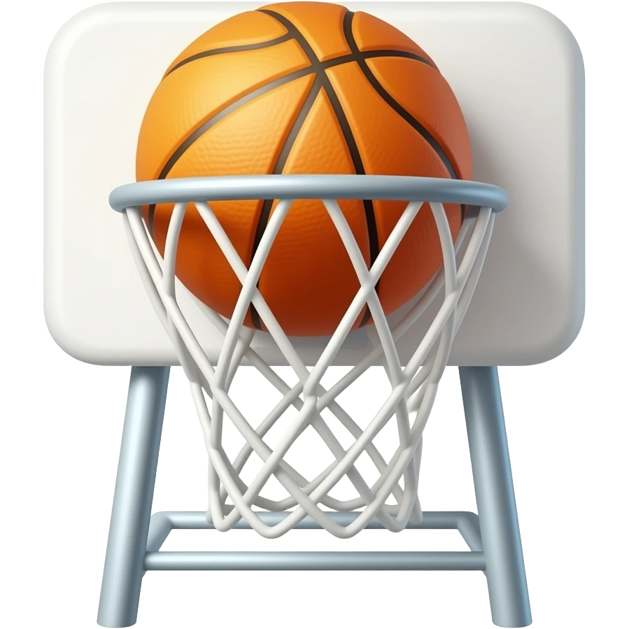 A basketball hoop sitting in a chair emoji