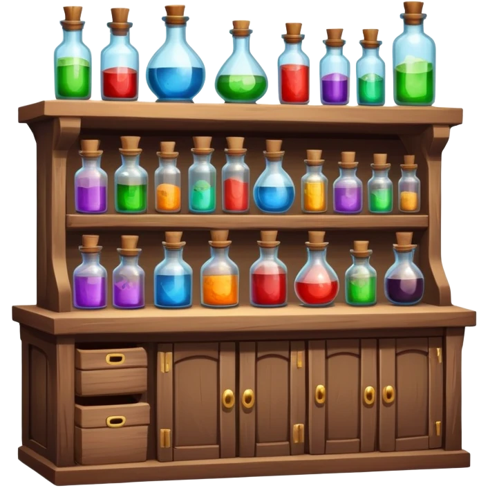 Minimalist wizard shop with simple design emoji