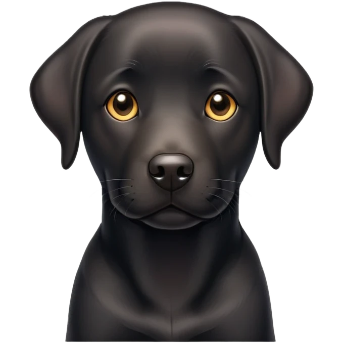 Labrador black emoji