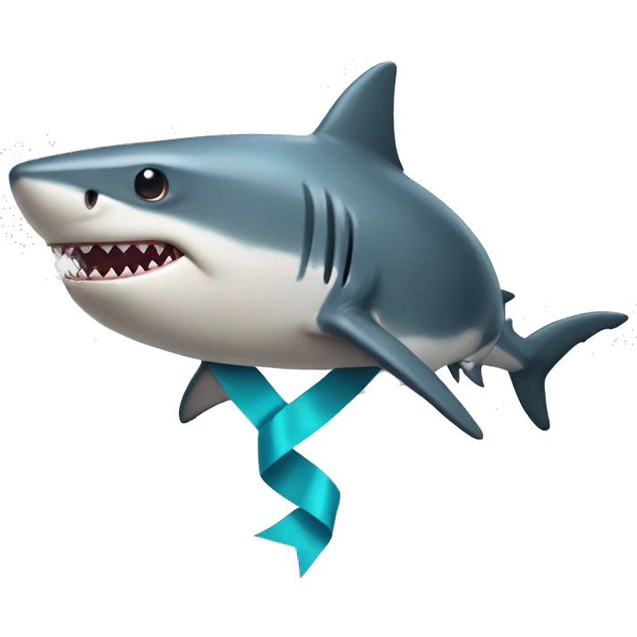 Shark with ribbon emoji