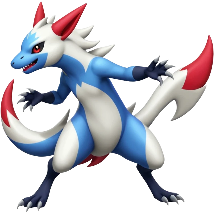 Shiny Vibrant Exotic Colorful Cool Zangoose-Salandit-Absol-fusion emoji