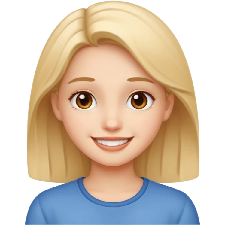 Now, the same girl but with a happy face please emoji