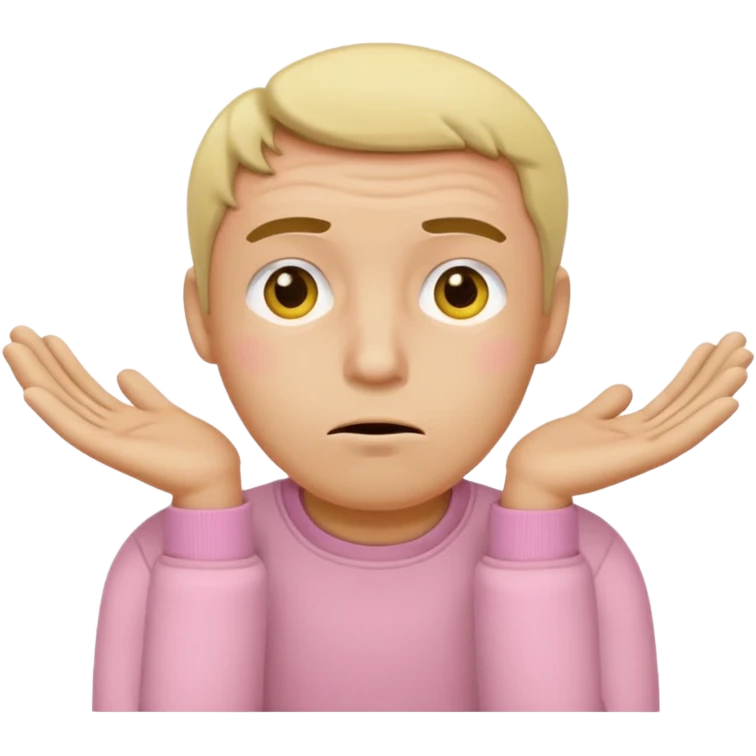 the embarrassed man in soft pink, beige and yellow pastel colors emoji