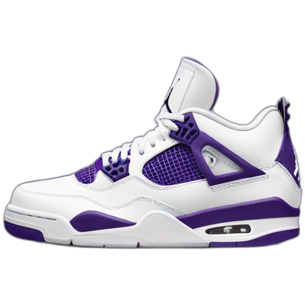 air jordan 4 dark purple wihte emoji