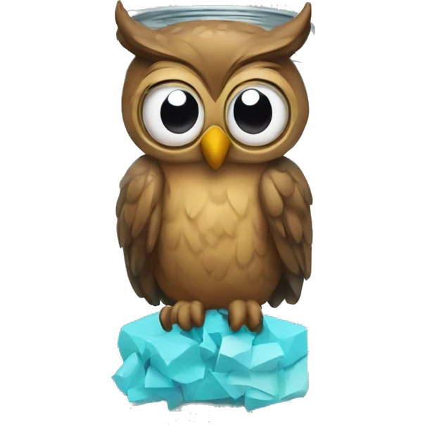 an owl in a jar full of glue emoji