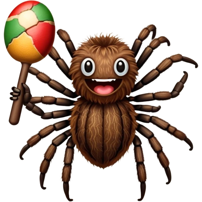 Tarantula holding maracas emoji