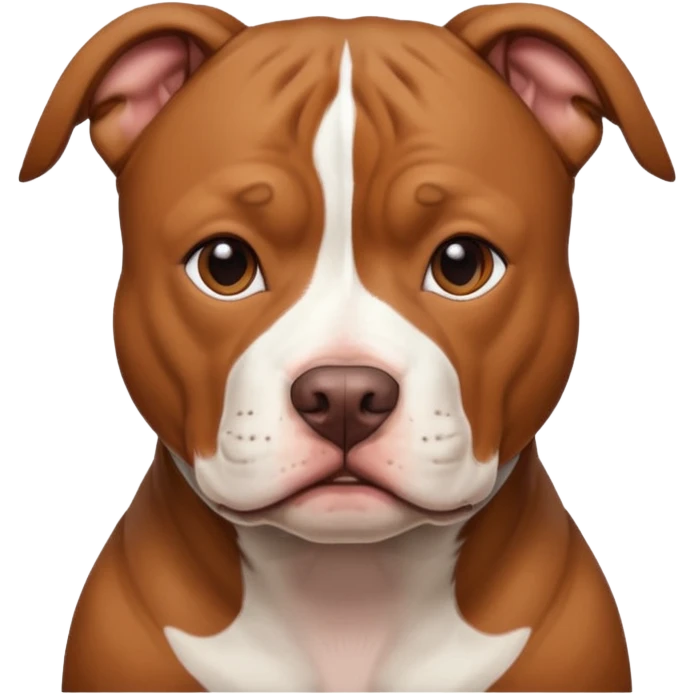 brown and white pit bull  emoji