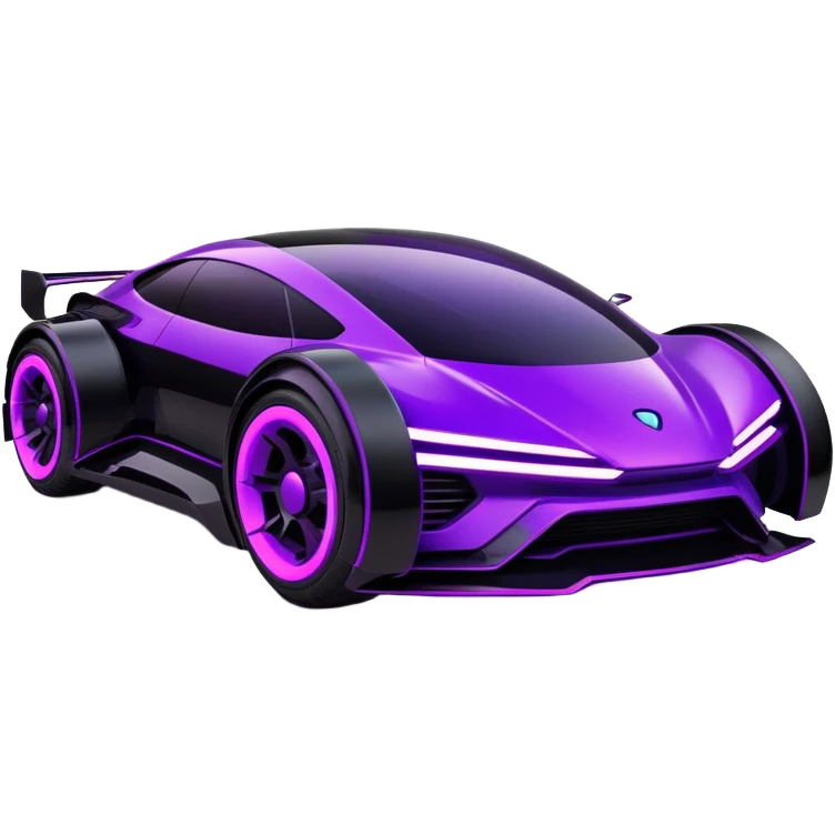 futuristic black and purple cyberpunk car emoji