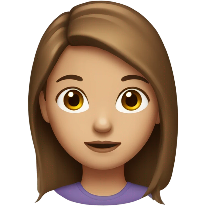 Girl with brown hair emoji
