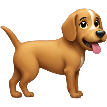 Dog pooping emoji