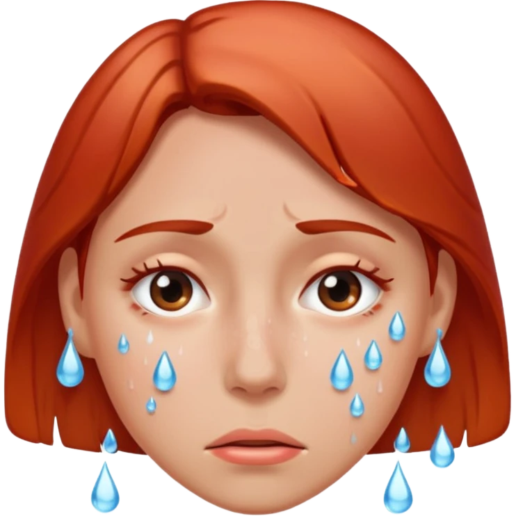 woman feeling very hot, sweating with face redish and drops emoji