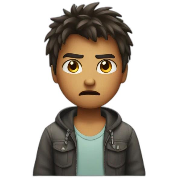 Angry boy emoji