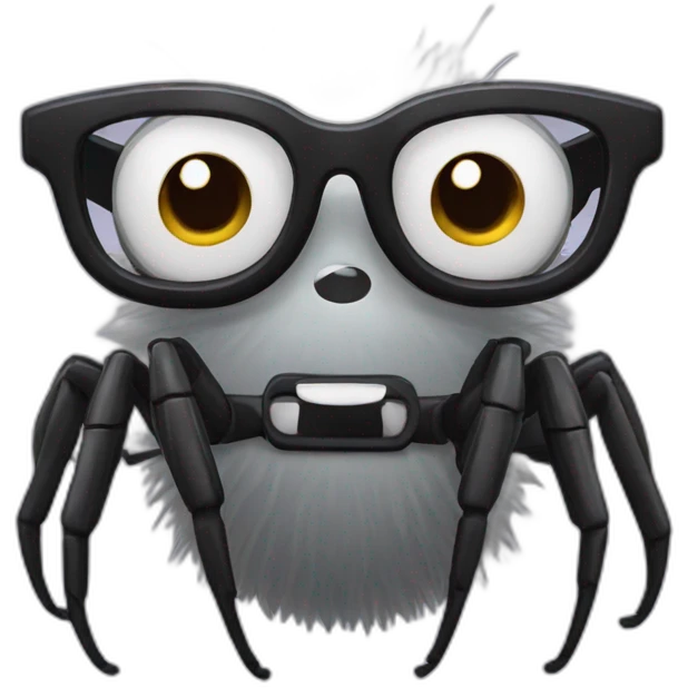 Spider with glasses emoji