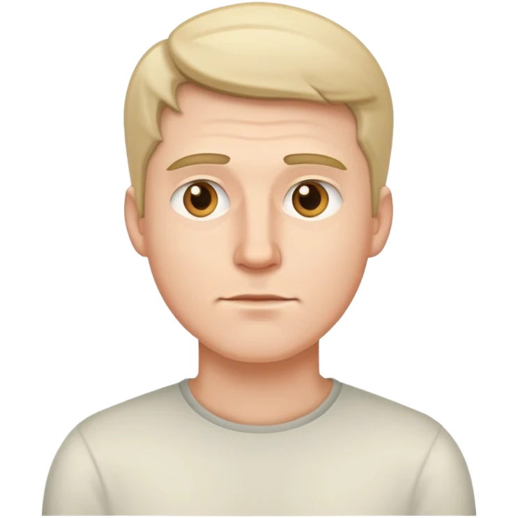 Non suspicious white man emoji