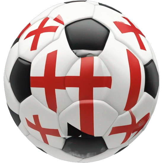 Soccer ball with St George’s flag emoji