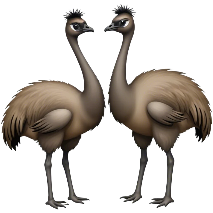 Dancing emus emoji