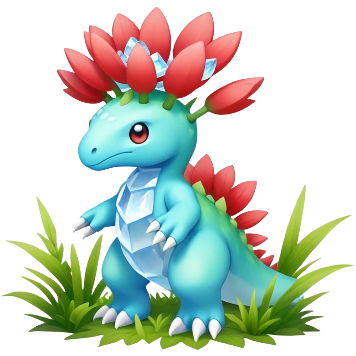 Meganium-Amaura-fakemon (full body) emoji