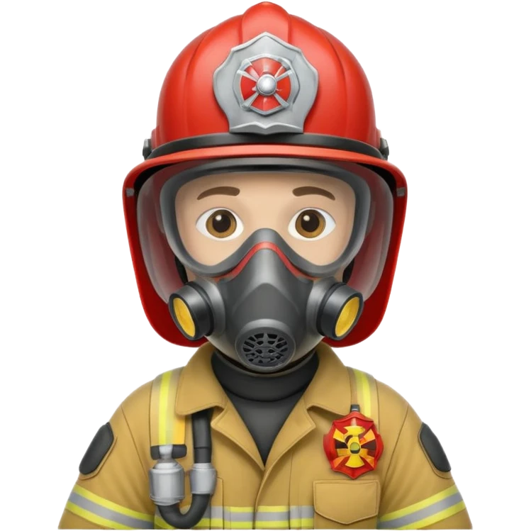 Firefighter with respiratory protection emoji