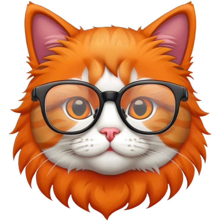 Cat wearing glasses emoji