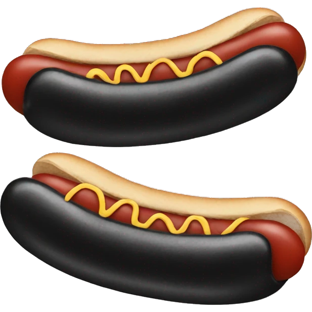  black hotdog emoji