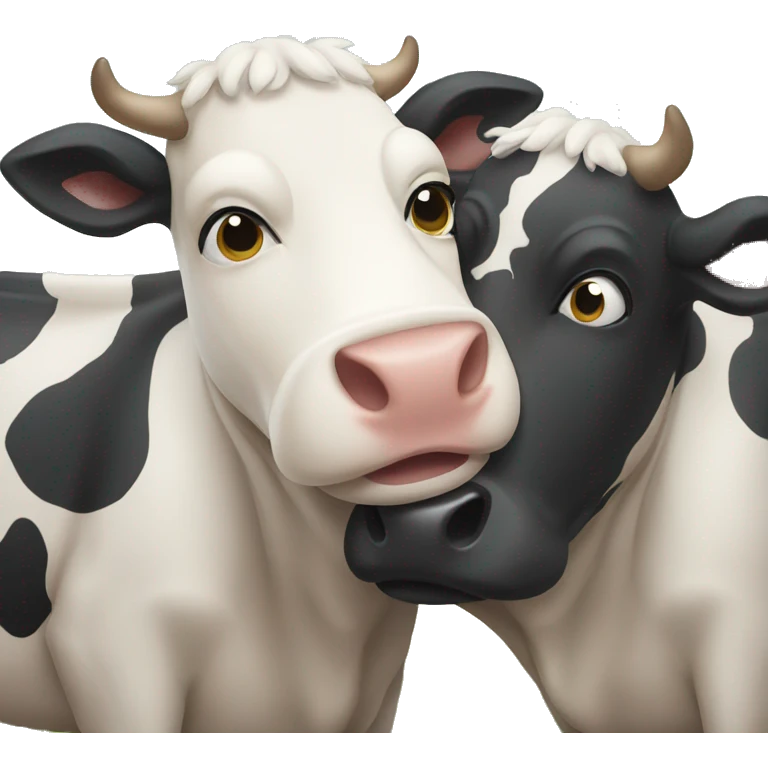 Cows hugging  emoji