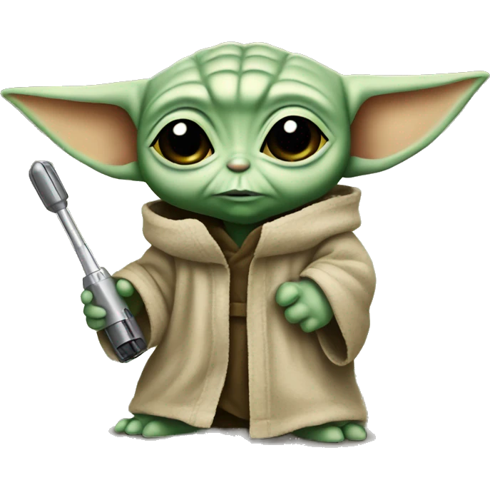baby yoda with a screwdriver emoji