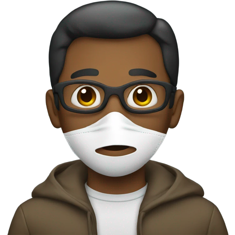 A dad with  mask emoji