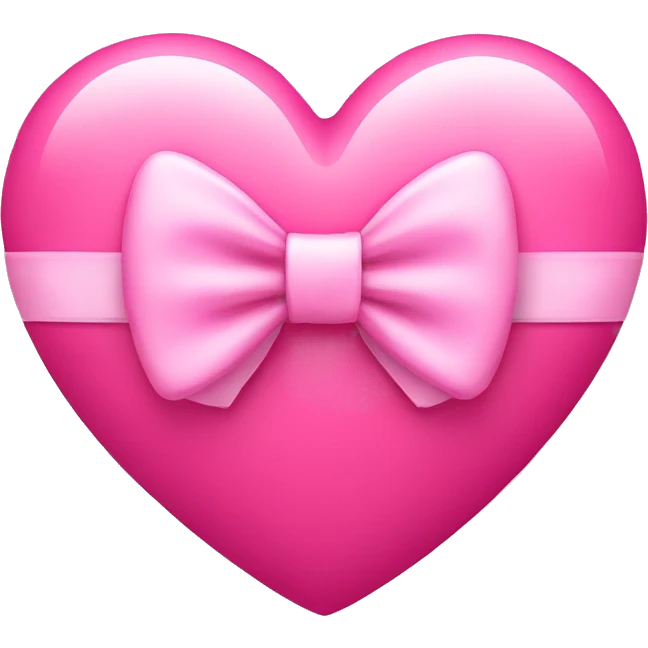 Pink heart with bow emoji
