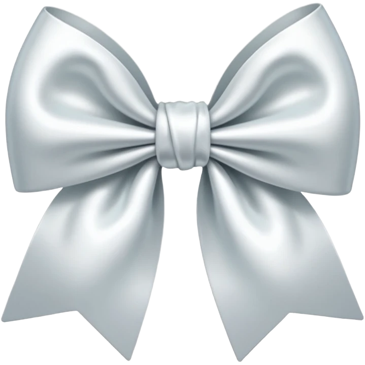 white satin bow emoji