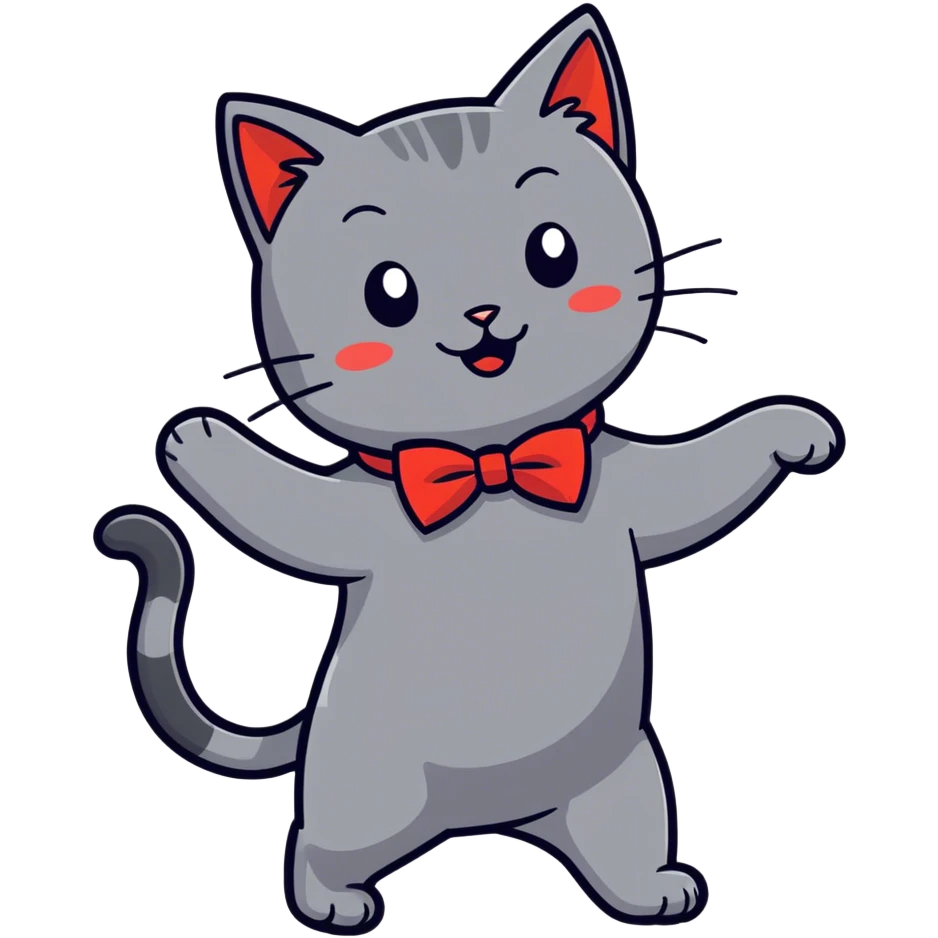 Cat is dancing emoji