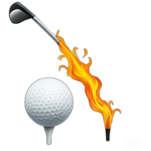 Dracaufeu qui joue au golf emoji