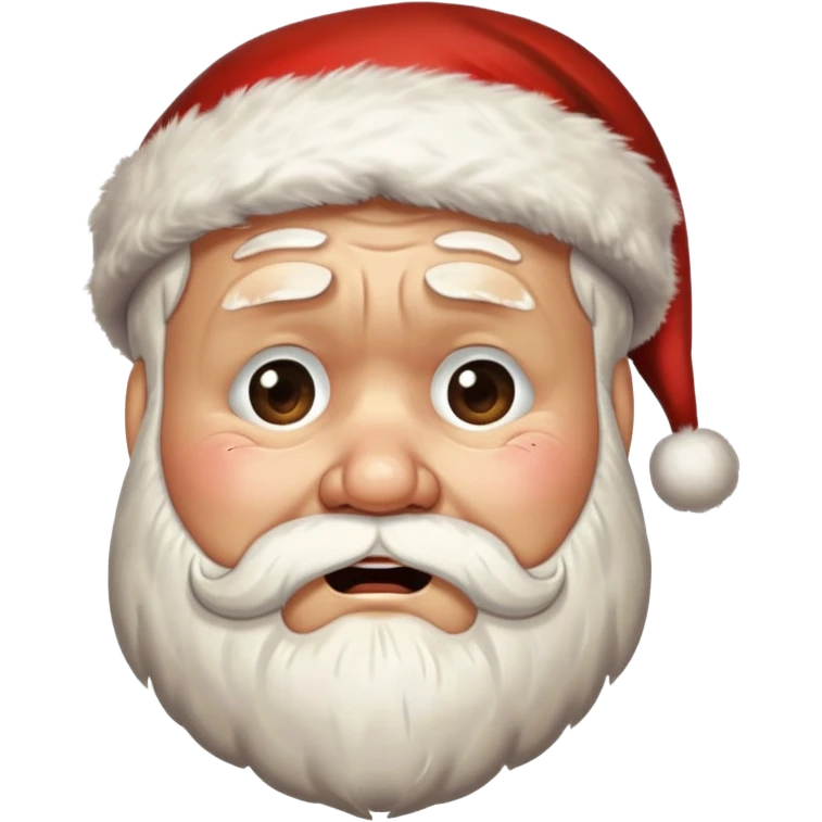 Santa claus distressed and crying emoji